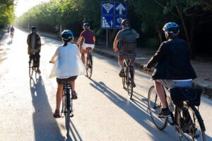 Tulum Bike Tour Tulum Maya Ruins Cenote Swimming Pueblo History Art Tacos Lunch - Stop 1: Tulum Archaeological Site with a guided pacing
