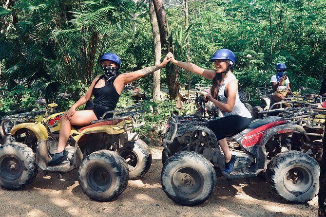 Tulum Half-Day Jungle Adventure ATV, Ziplines (4) & Mexican Snack - Four ziplines and a rappel: the vertical challenge section