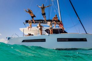 Tulum: Luxury Sail & Snorkel – All Inclusive 34' Catamaran - Where you start: Puerto Aventuras Marina (and why it matters)
