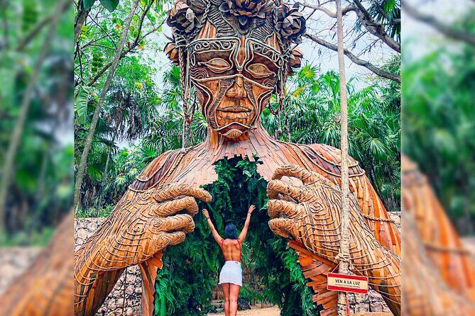 Tulum Ruins 4 Cenotes & Giant Sculpture - Come into Light Sculpture Photo Time: Fun Spot, Fast Schedule