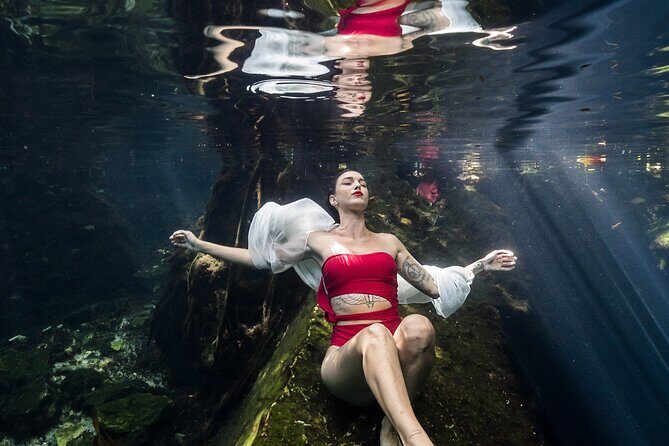 Underwater Photo Shoot Experience in Cenote - Cenote Cristalino: your first scene set