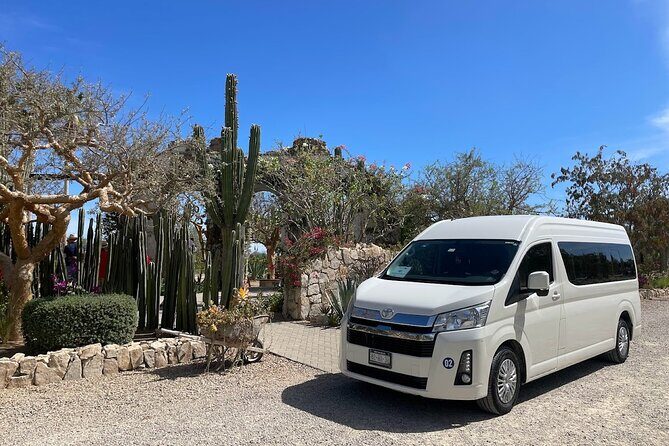 van private one way from airport to your Hotel in los cabos - Where You Meet Your Driver: Canopy #10 for International, Stairs for Domestic