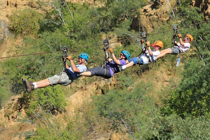 Ziplines Adventure – The Fastest & Best ones Crossing the Canyon - Views over desert, ocean, and the canyon bridge area